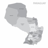 Paraguay regions map