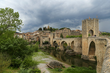 Fototapeta premium Medieval fortificate town Besalu, Catalonia. Spain