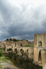 Medieval fortificate town Besalu, Catalonia. Spain