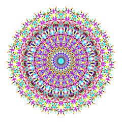 Floral mandala - abstract circular vector graphic design