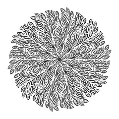 Decorative round floral mandala. Floral designs for Business card, greeting card, wedding invitation, Gift voucher, background pattern, fashion design. vector illustration.