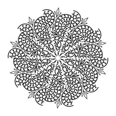 Decorative round floral mandala. Floral designs for Business card, greeting card, wedding invitation, Gift voucher, background pattern, fashion design. vector illustration.