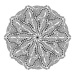 Decorative round floral mandala. Floral designs for Business card, greeting card, wedding invitation, Gift voucher, background pattern, fashion design. vector illustration.