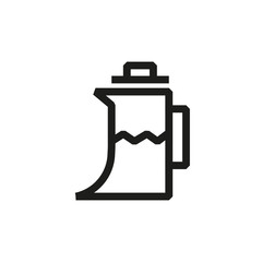 Kettle outline icon on white background