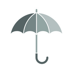 Umbrella icon. Graphic sign umbrella. Gray symbol umbrella isolated on white background. Vector illustration