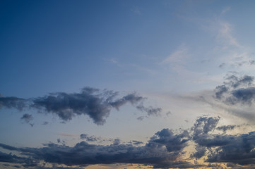 Obraz na płótnie Canvas Dramatic sky with clouds. Nature background.
