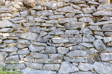wall of old stones, close-up