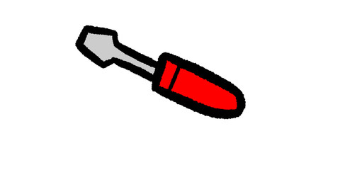 ドライバー,マイナス、-,DIY,工具,大工,イラスト,手書き,手描き,アナログ,シンプル,落書き