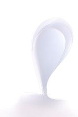 White paper on white background, high key exposure, highly abstract