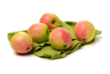 Red apples isolated on white background