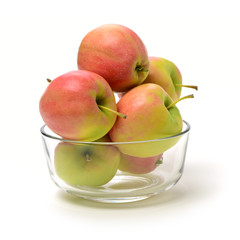 Red apples isolated on white background