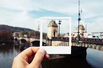 Fototapeten Prag Legions Bridge and Vltava River in Prague  © nito