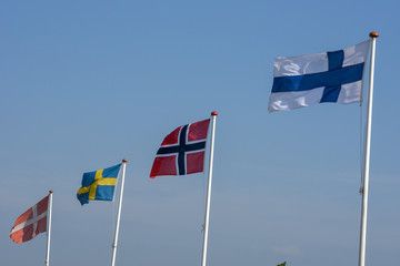 Flags of the Scandinavian countries