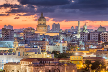 Fototapety  Panoramę centrum Hawany, Kuby