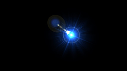 Bright light blue lense flare