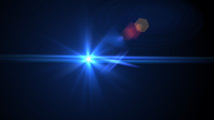 Bright light blue lense flare