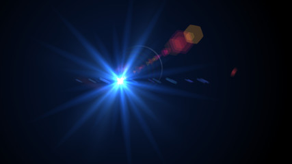 Bright light blue lense flare