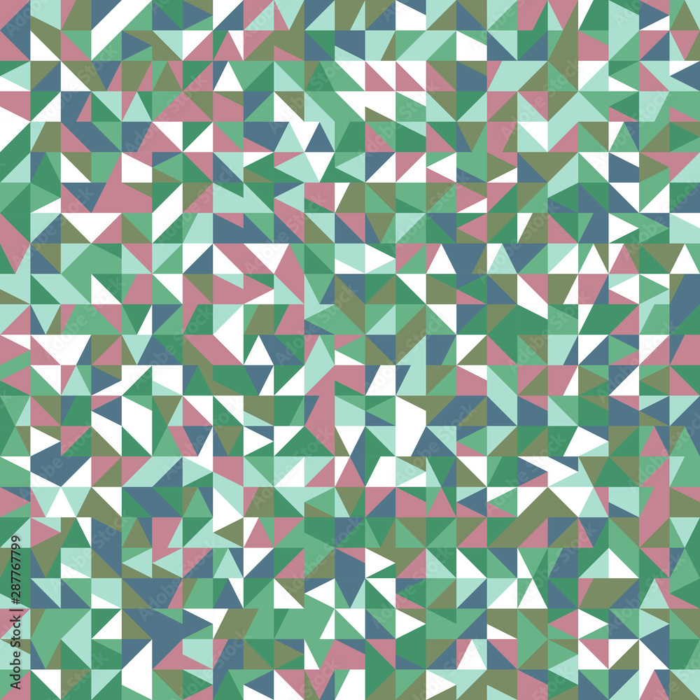 Poster colorful chaotic mosaic pattern background - abstract vector design with triangles