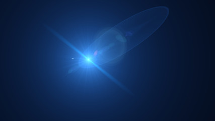 Bright light blue lense flare