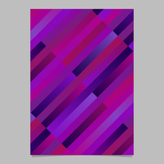 Colorful gradient trendy diagonal rectangle poster template - abstract vector brochure background