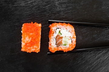 japanese sushi dish with different fillings