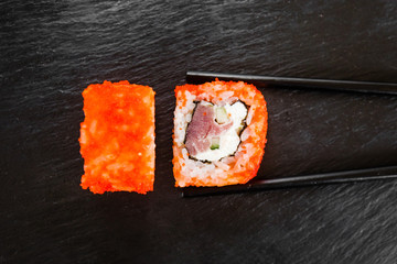 japanese sushi dish with different fillings