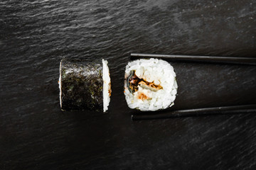 japanese sushi dish with different fillings