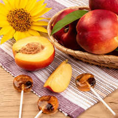 Lollipops made from natural fruits and berries. Healthy food and vegetarian food concepts.