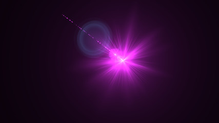 Bright magenta lense flare