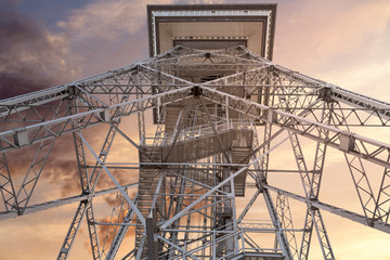 the Berlin radio tower in the evening