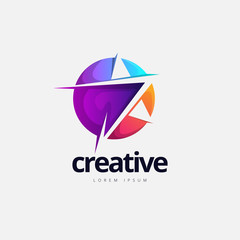 Fototapeta na wymiar Vibrant Creative Star Logo Design