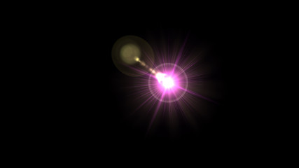Bright magenta lense flare
