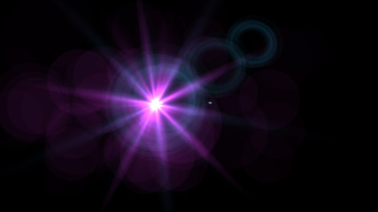 Bright magenta lense flare