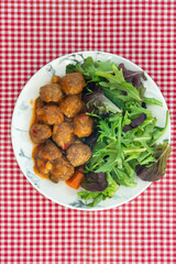 Traditional delicious couscous beef balls