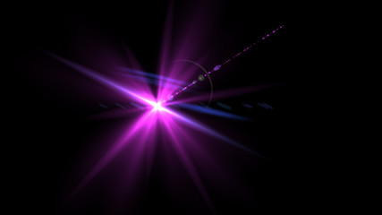 Bright magenta lense flare