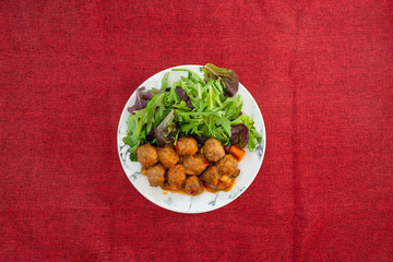 Traditional delicious couscous beef balls