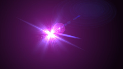 Bright magenta lense flare