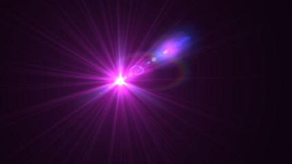 Bright magenta lense flare