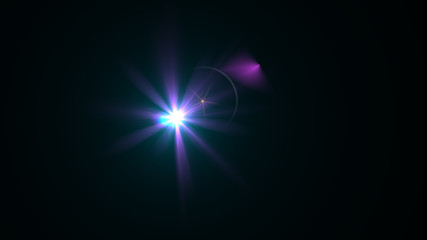 Bright magenta lense flare