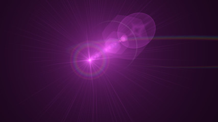 Bright magenta lense flare