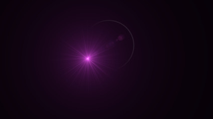 Bright magenta lense flare