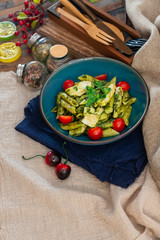 Chicken penne with Pesto sauce