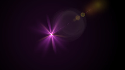 Bright magenta lense flare