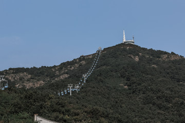 cross on the top of mountain