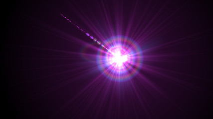 Bright magenta lense flare