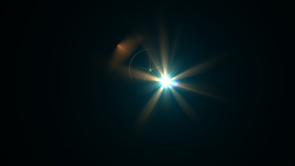 Bright orange lense flare