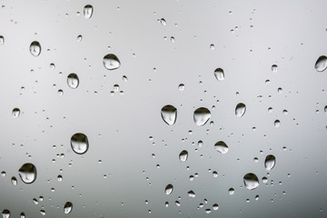 Raindrops on the windowpane