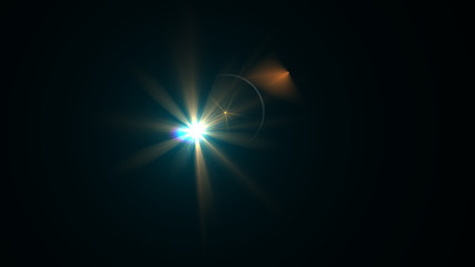 Bright orange lense flare