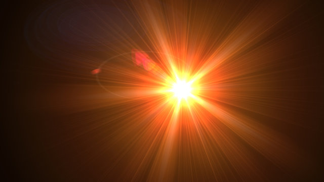 Bright Orange Lense Flare