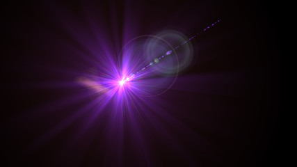 Bright purple lense flare